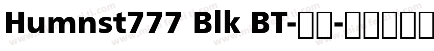 Humnst777 Blk BT-常规字体转换